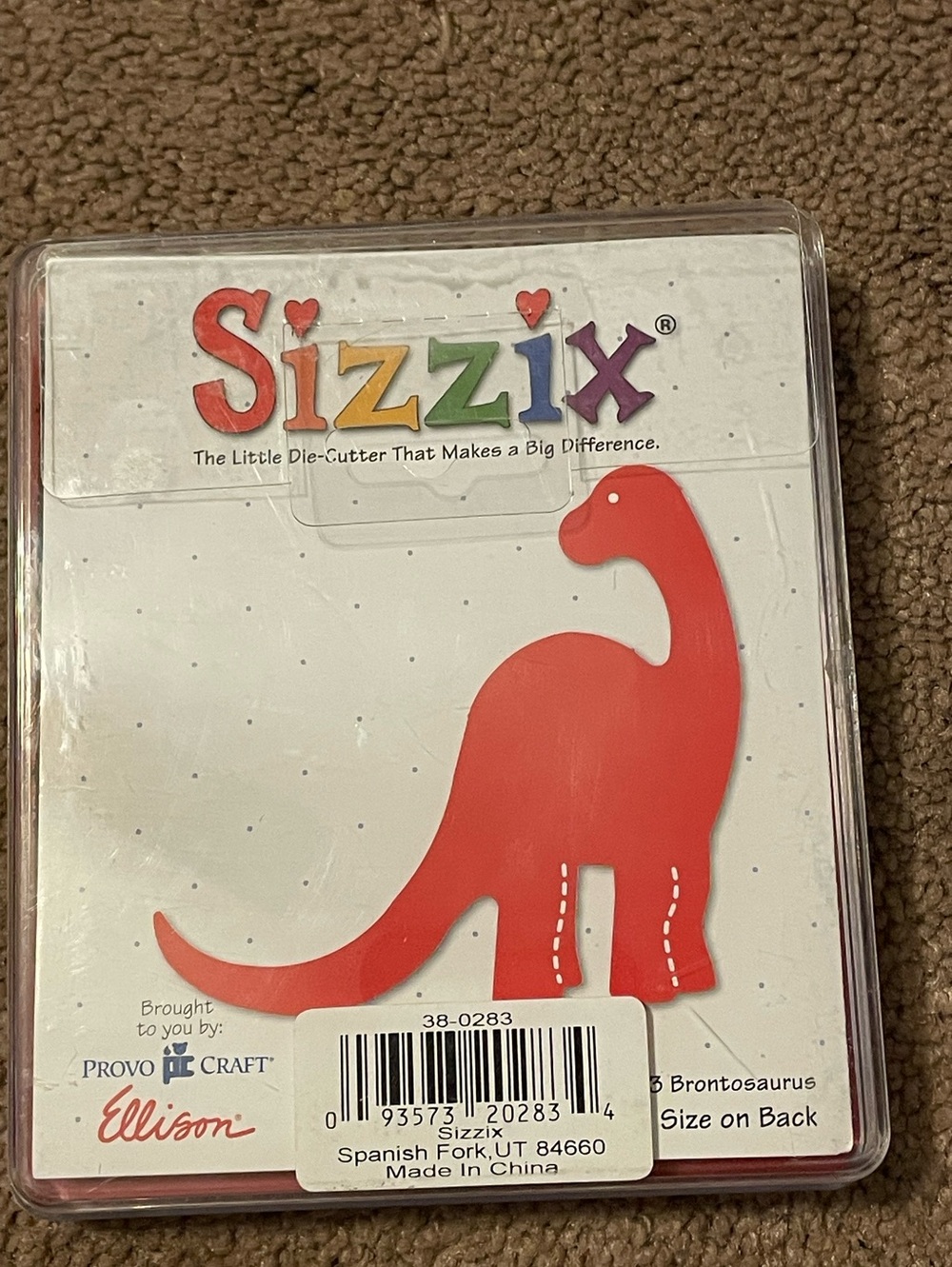 Sizzix Original Brontosaurus Die model number 38-0283
